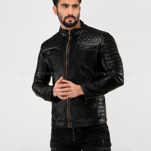 کاپشن چرم مردانه Alvin مدل 17104