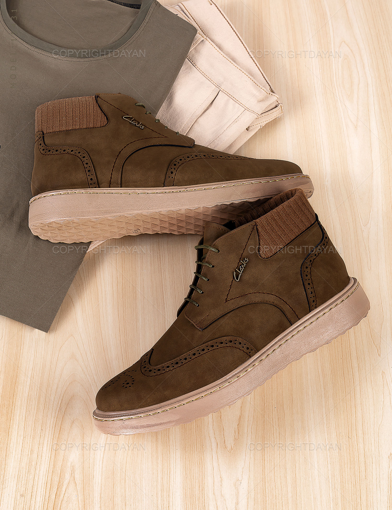 کفش ساقدار مردانه Clarks مدل 15431