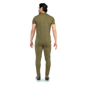 ست تیشرت شلوار مردانه آستین کوتاه Polo ساده یقه گرد مدل 43130