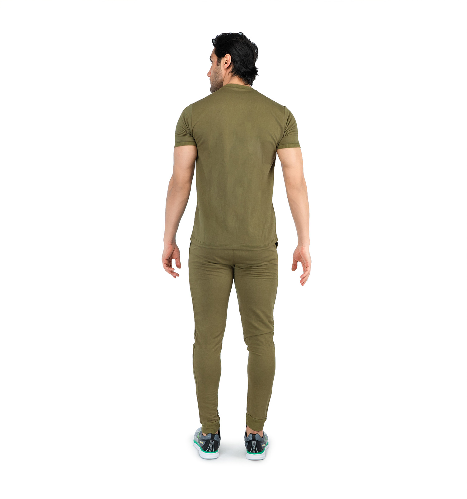 ست تیشرت شلوار مردانه آستین کوتاه Polo ساده یقه گرد مدل 43130