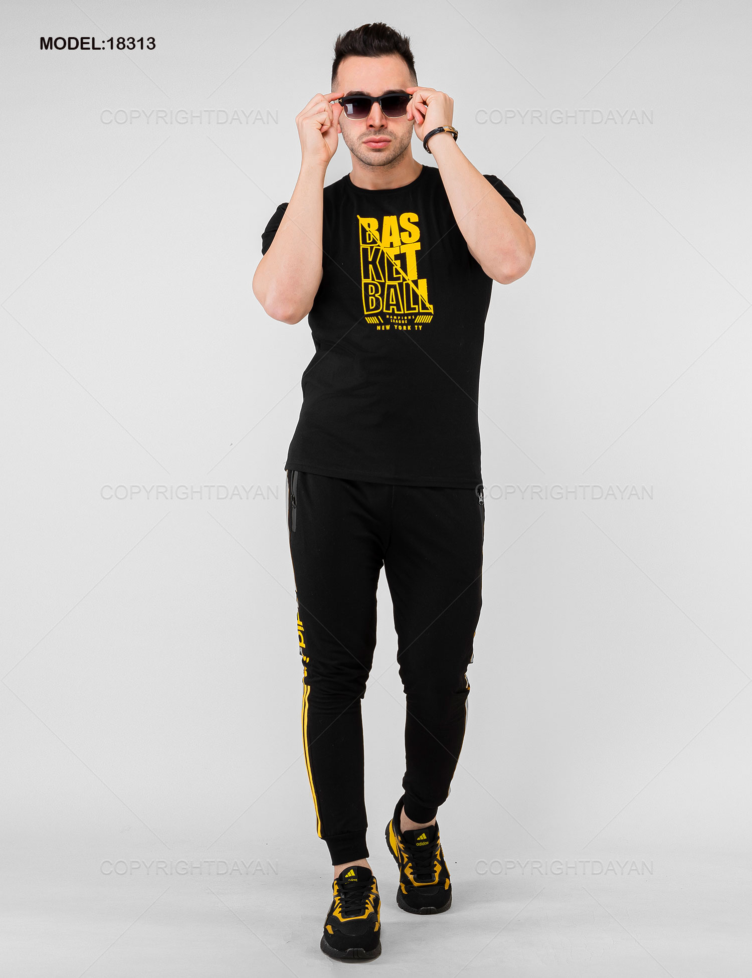 ست تیشرت شلوار مردانه Adidas مدل 18313