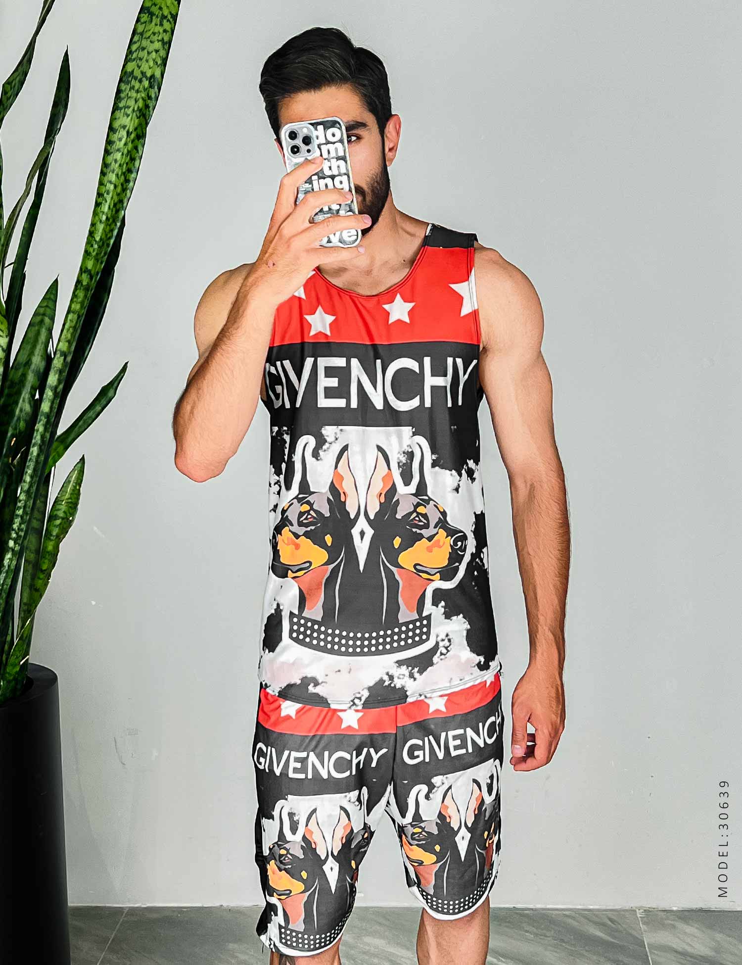 ست رکابی شلوارک مردانه Givenchy مدل 30639