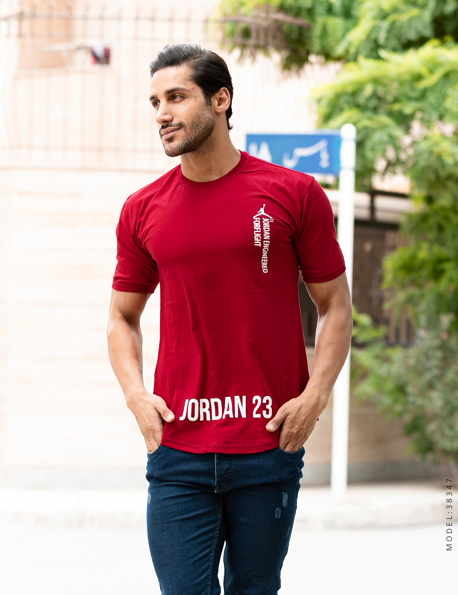 تیشرت مردانه یقه گرد Jordan مدل 38347