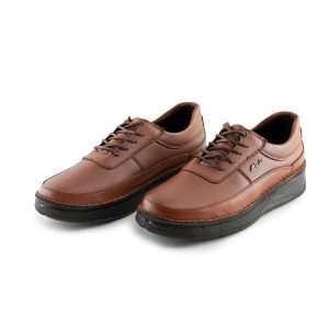 کفش روزمره مردانه Clarks چرم مصنوعی بند دار قهوه ای مدل 44482