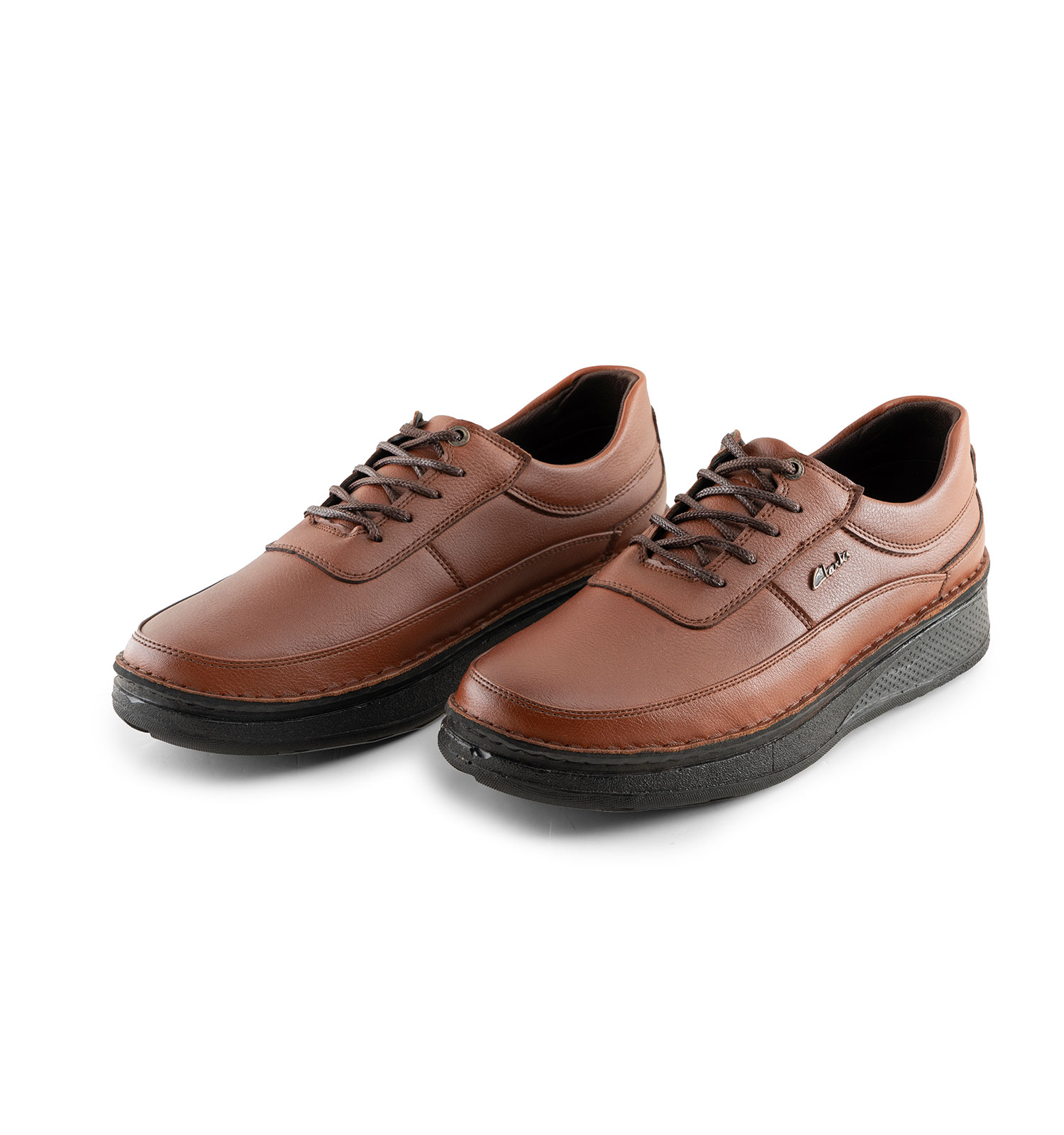 کفش روزمره مردانه Clarks چرم مصنوعی بند دار قهوه ای مدل 44482