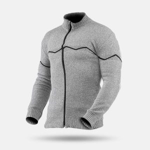ژاکت بافت مردانه زیپ دار یقه ایستاده Lima مدل 32476