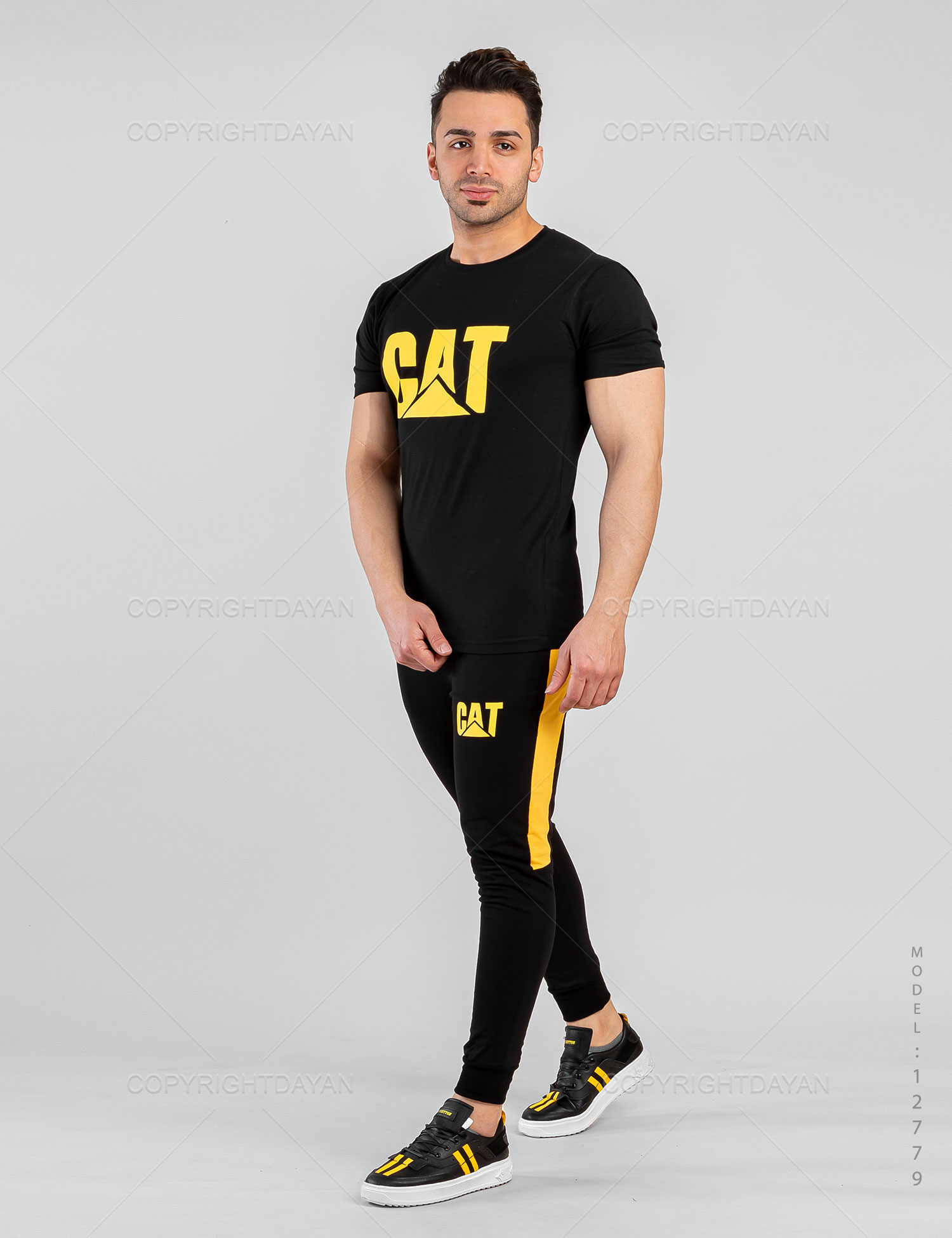 ست تیشرت شلوار مردانه Cat مدل 12779