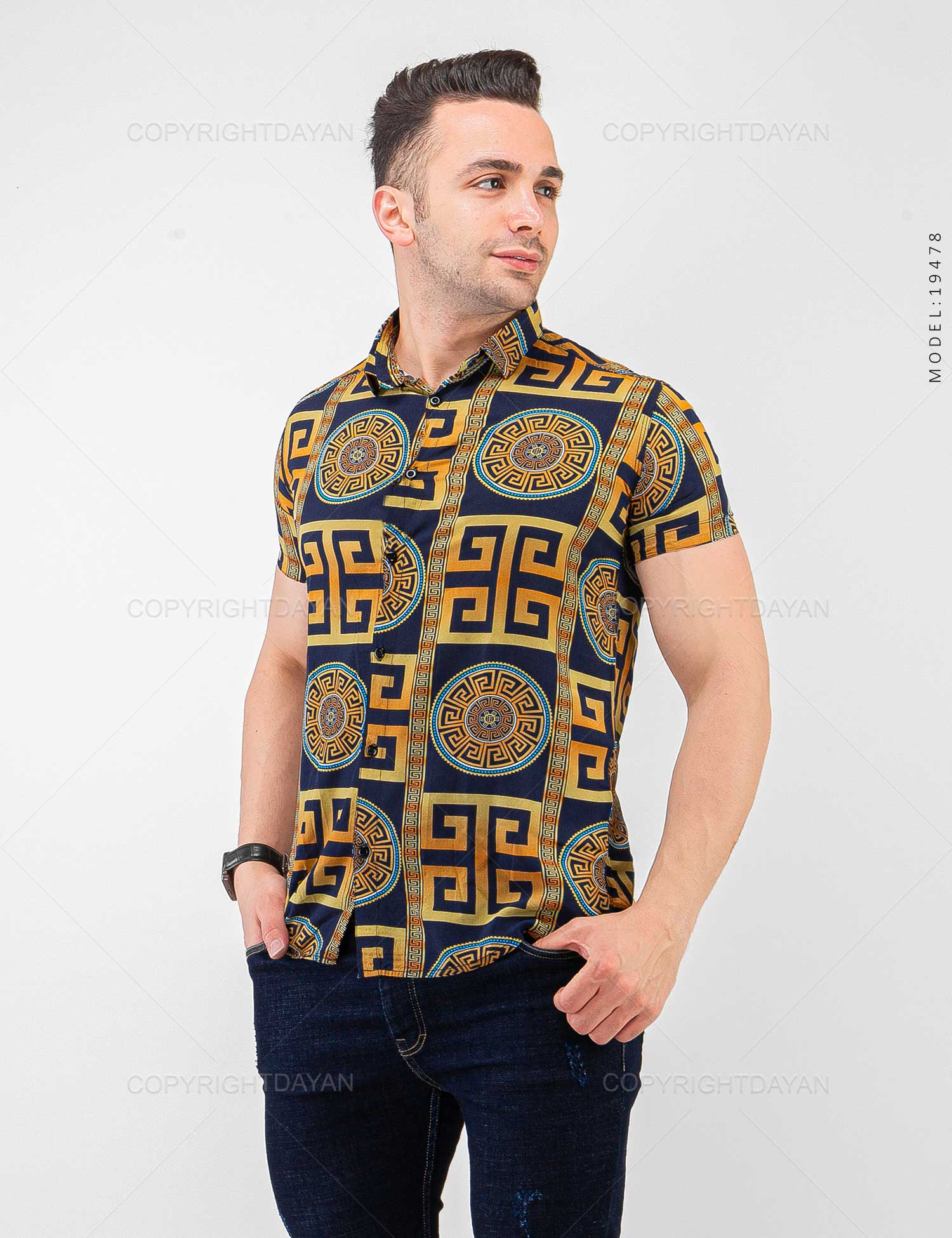 پیراهن مردانه Versace مدل 19478