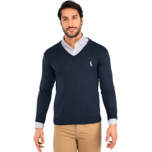 بافت مردانه یقه هفت فری سایز ساده Polo مدل 40900