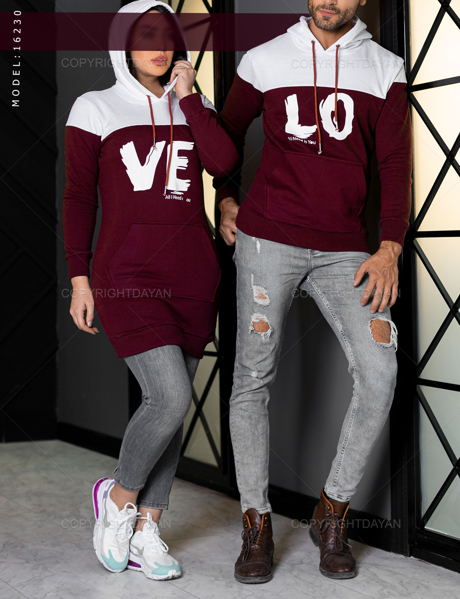 ست دونفره سویشرت Love مدل 16230