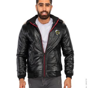 کاپشن چرم مردانه Alvin مدل 39375