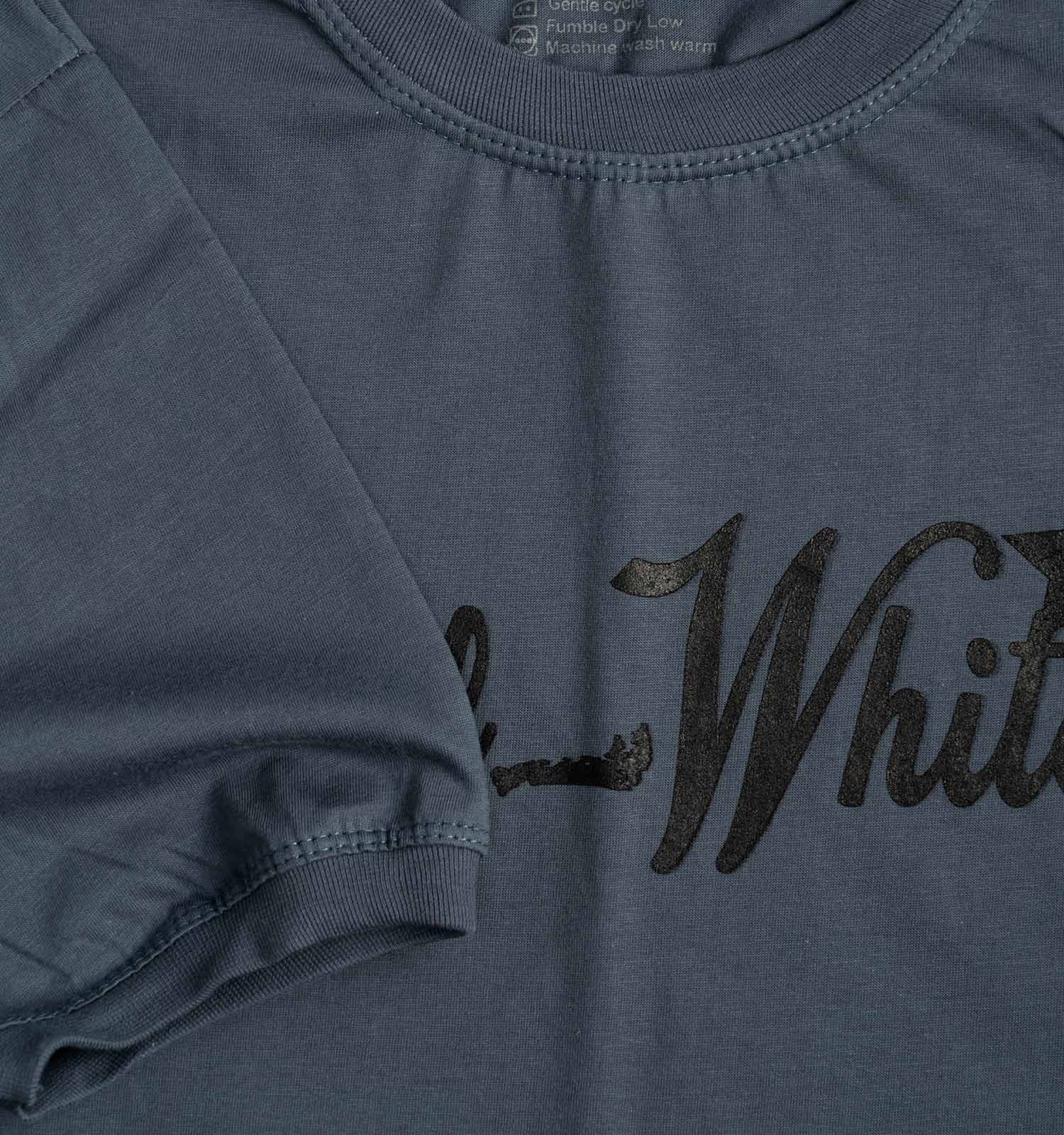 تیشرت OFF WHITE یقه گرد مردانه طوسی پنبه طرحدار مدل 45217