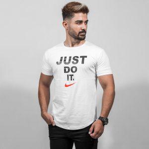 تیشرت Just Do It مردانه سفید مدل Ditro