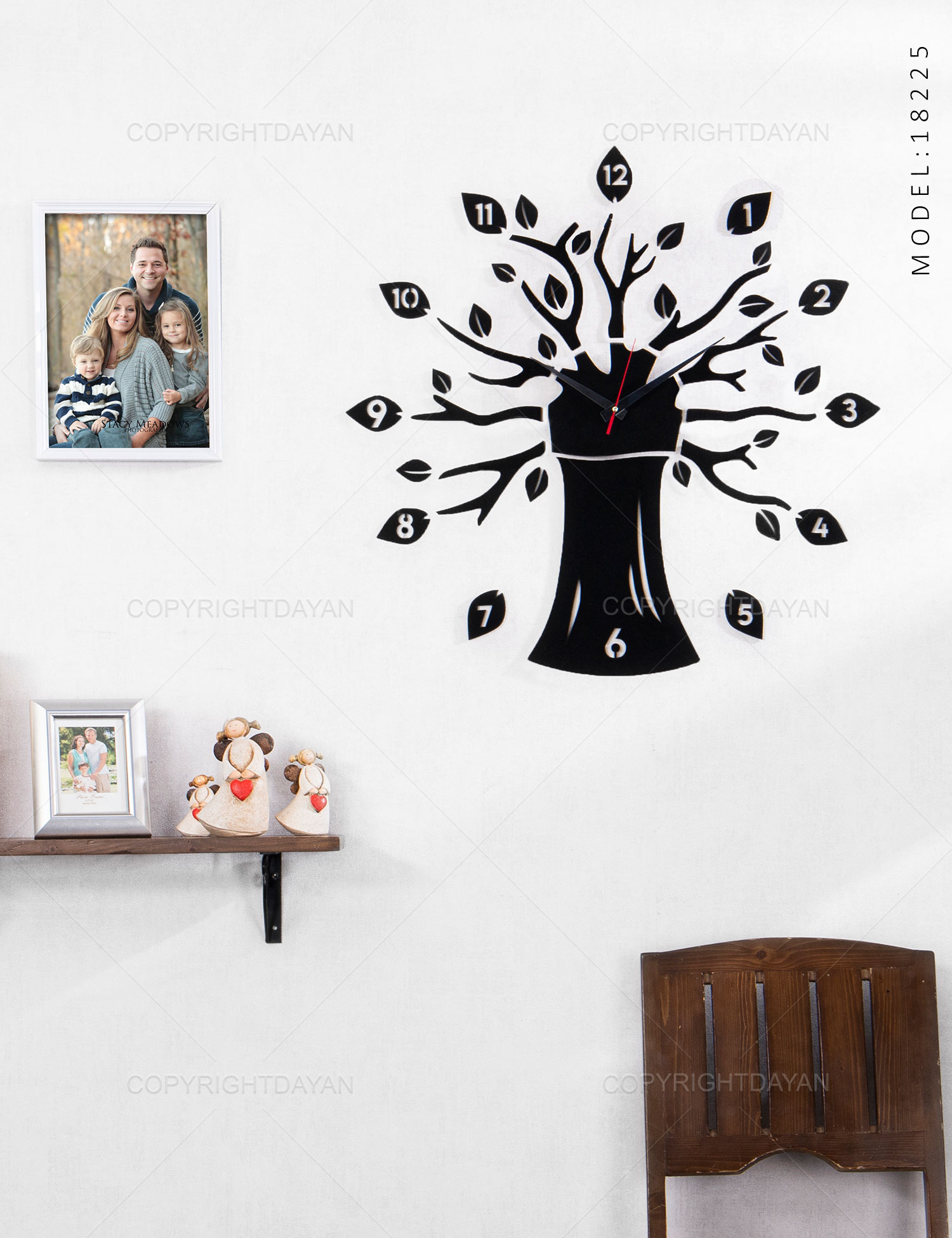 ساعت دیواری Wood مدل 18225