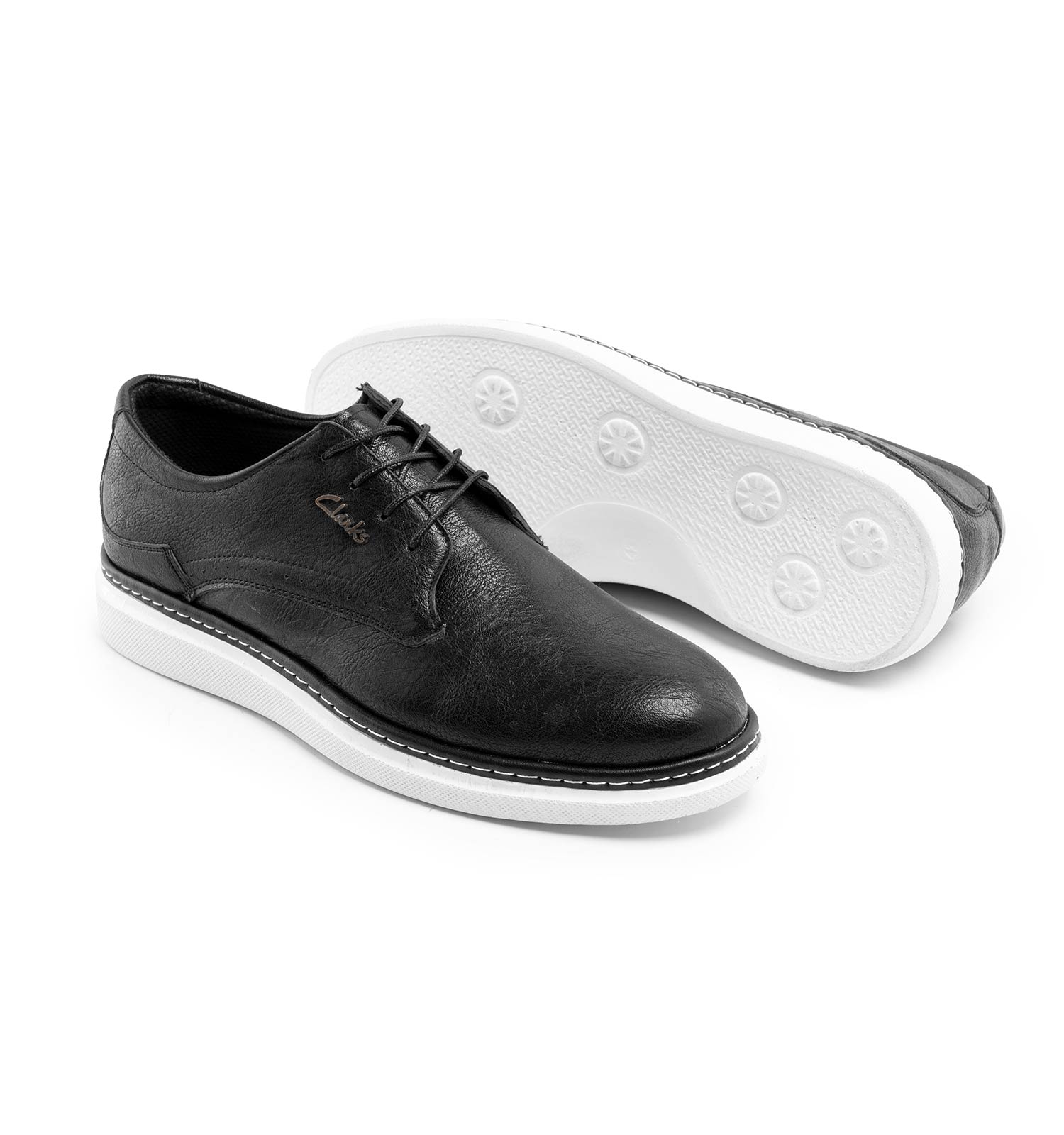 کفش روزمره Clarks مردانه مشکی بندی چرم مصنوعی مدل 41465