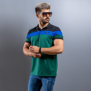 تیشرت Fashion مردانه مشکی سبز مدل Garland T