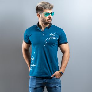 تیشرت مردانه آبی مدل Lavia