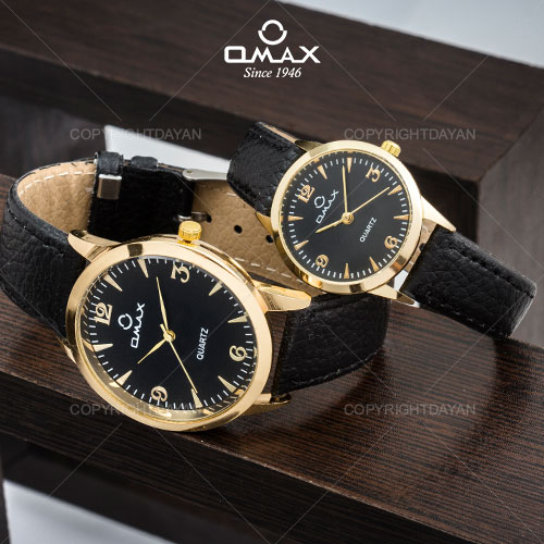 ست ساعت مردانه زنانه Omax مدل Dozier (مشکی طلایی)