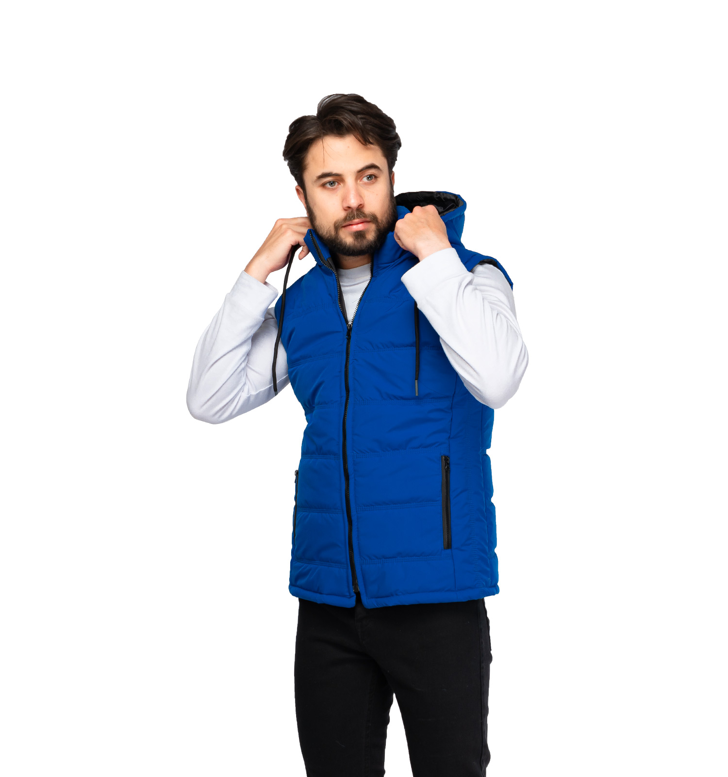 کاپشن پافر بادی کلاهدار مدل 45978