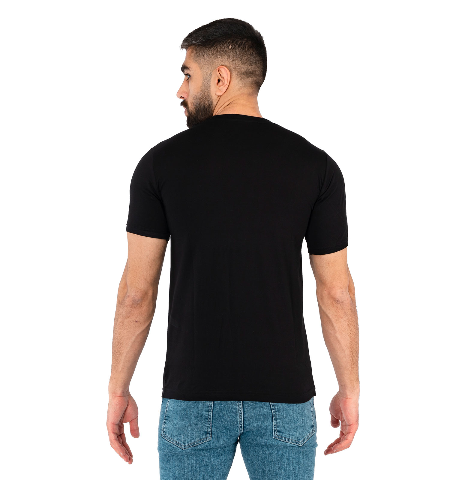 تیشرت Adidas یقه گرد مردانه مشکی ساده مدل 42710