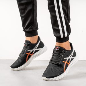 کفش ورزشی Asics مردانه مشکی نارنجی مدل Nardin T
