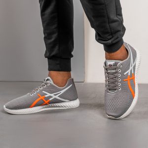 کفش ورزشی Asics مردانه طوسی نارنجی مدل Nardin T
