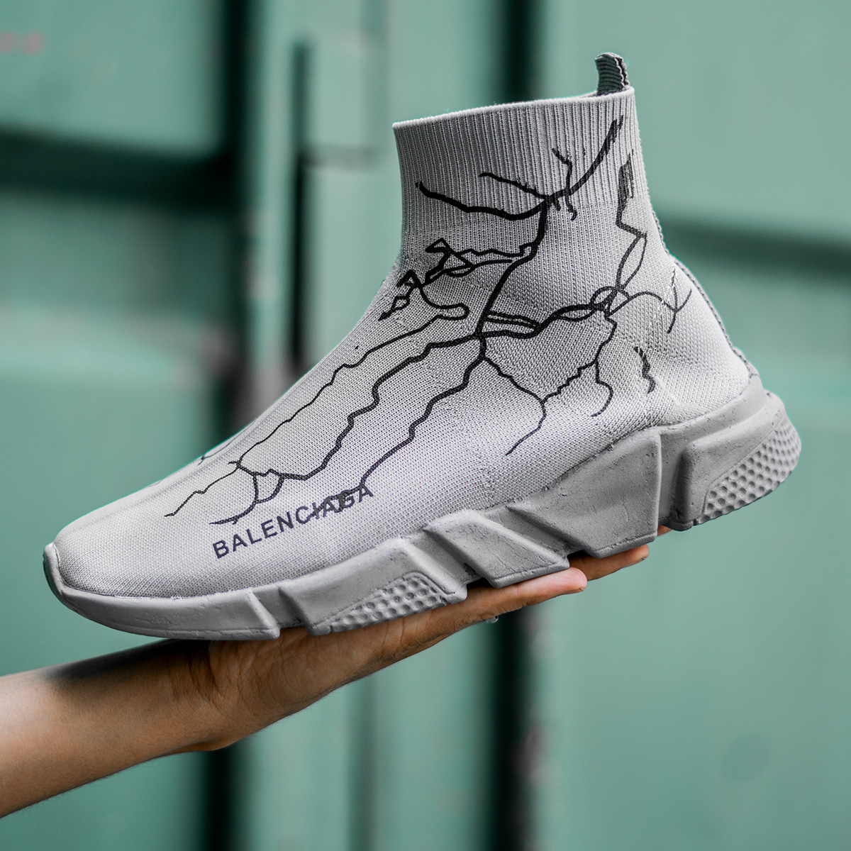 کفش ورزشی Balenciagaمردانه طوسی مدل Agras