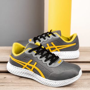کفش ورزشی Asics مردانه طوسی زرد مدل Nardin T