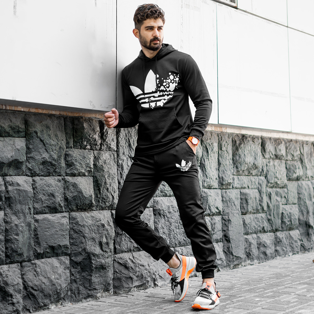 ست هودی شلوار Adidas مردانه مدل Karon