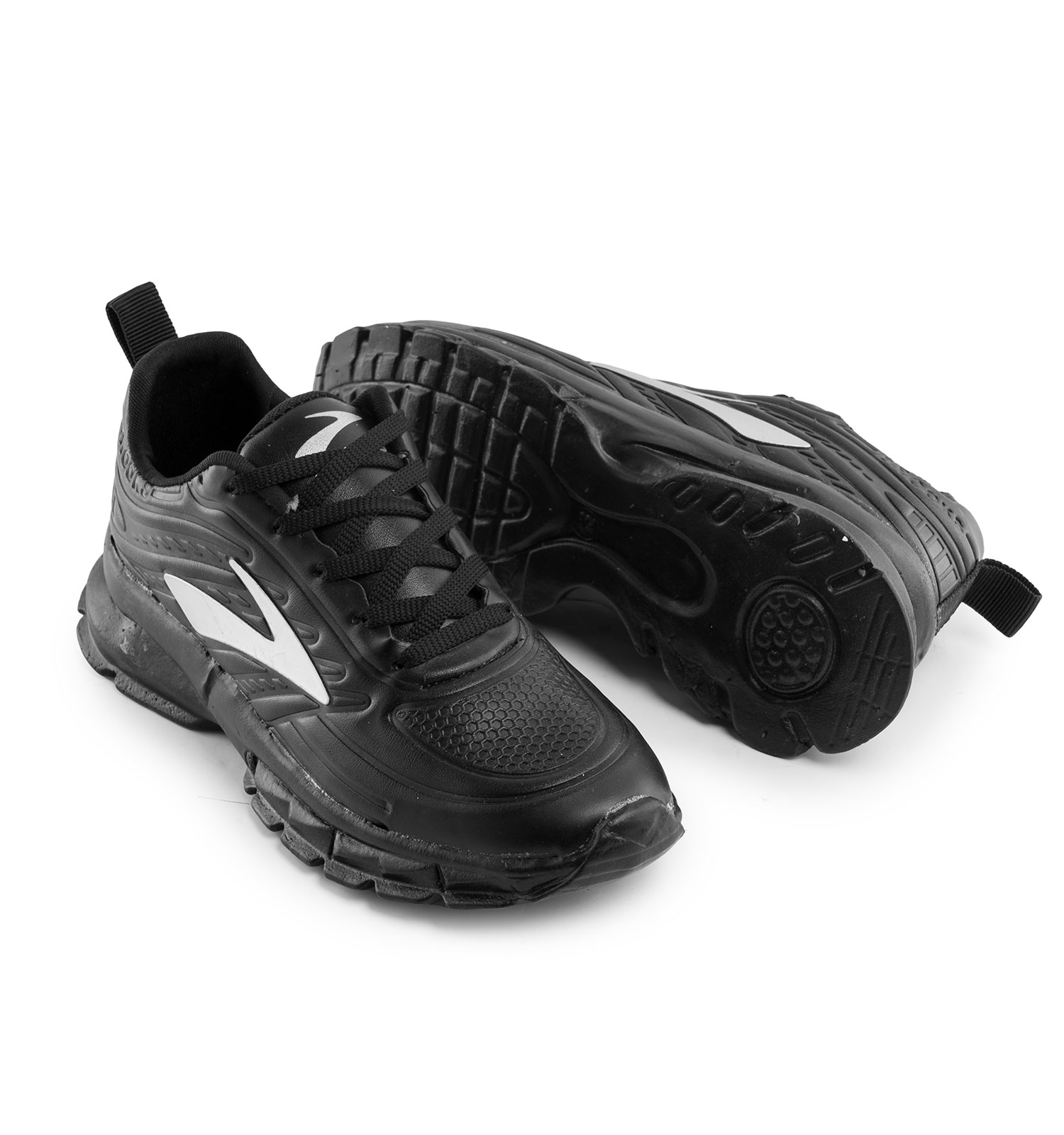 کفش روزمره مردانه Brooks بند دار مشکی مدل 43222