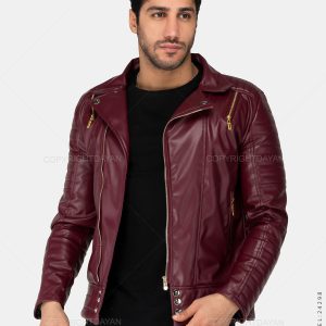 کاپشن چرمی مردانه Sevin مدل 24298