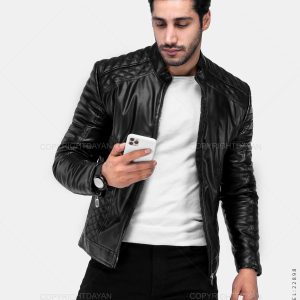 کاپشن چرمی مردانه Rayan مدل 22898