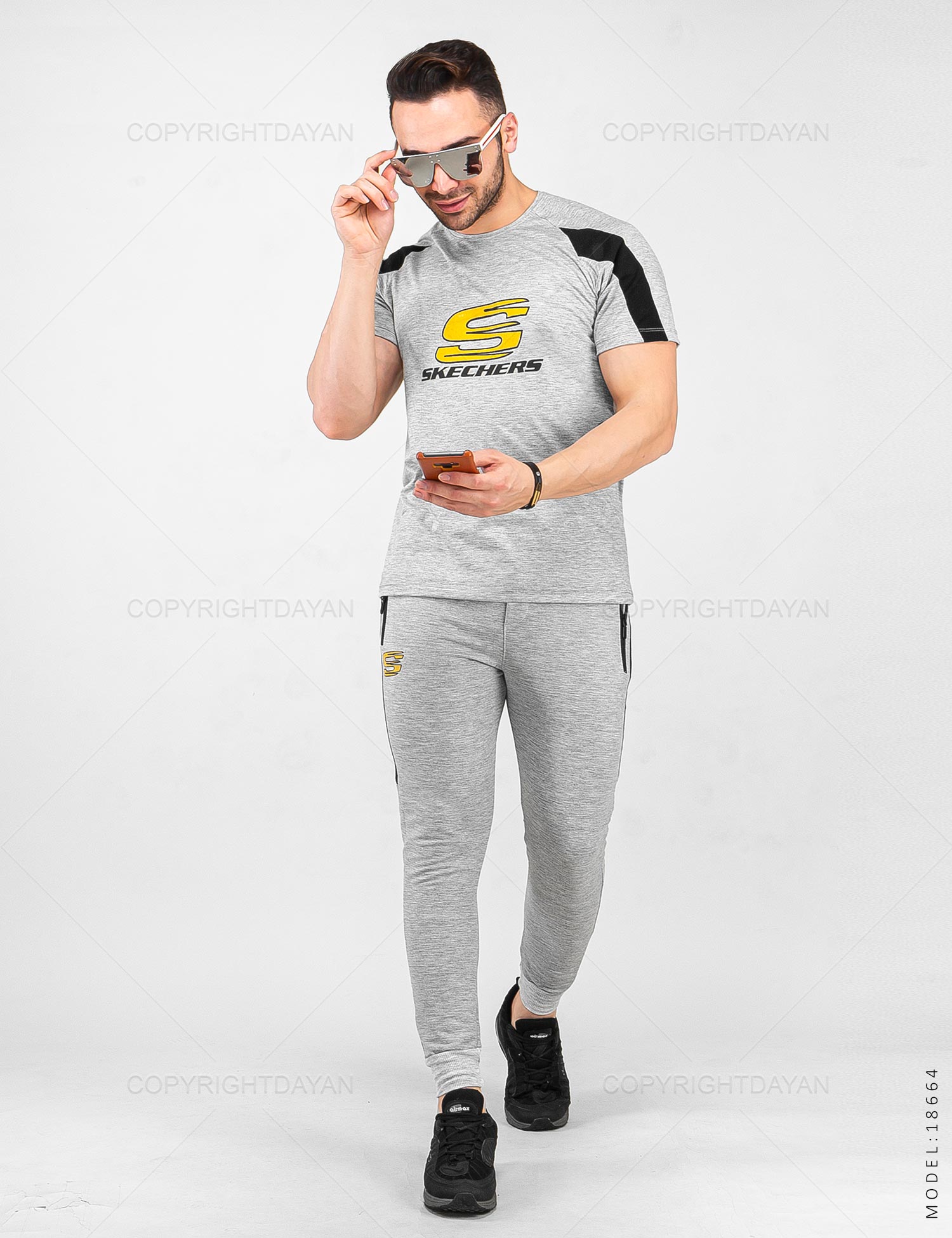 ست تیشرت شلوار مردانه Skechers مدل 18664