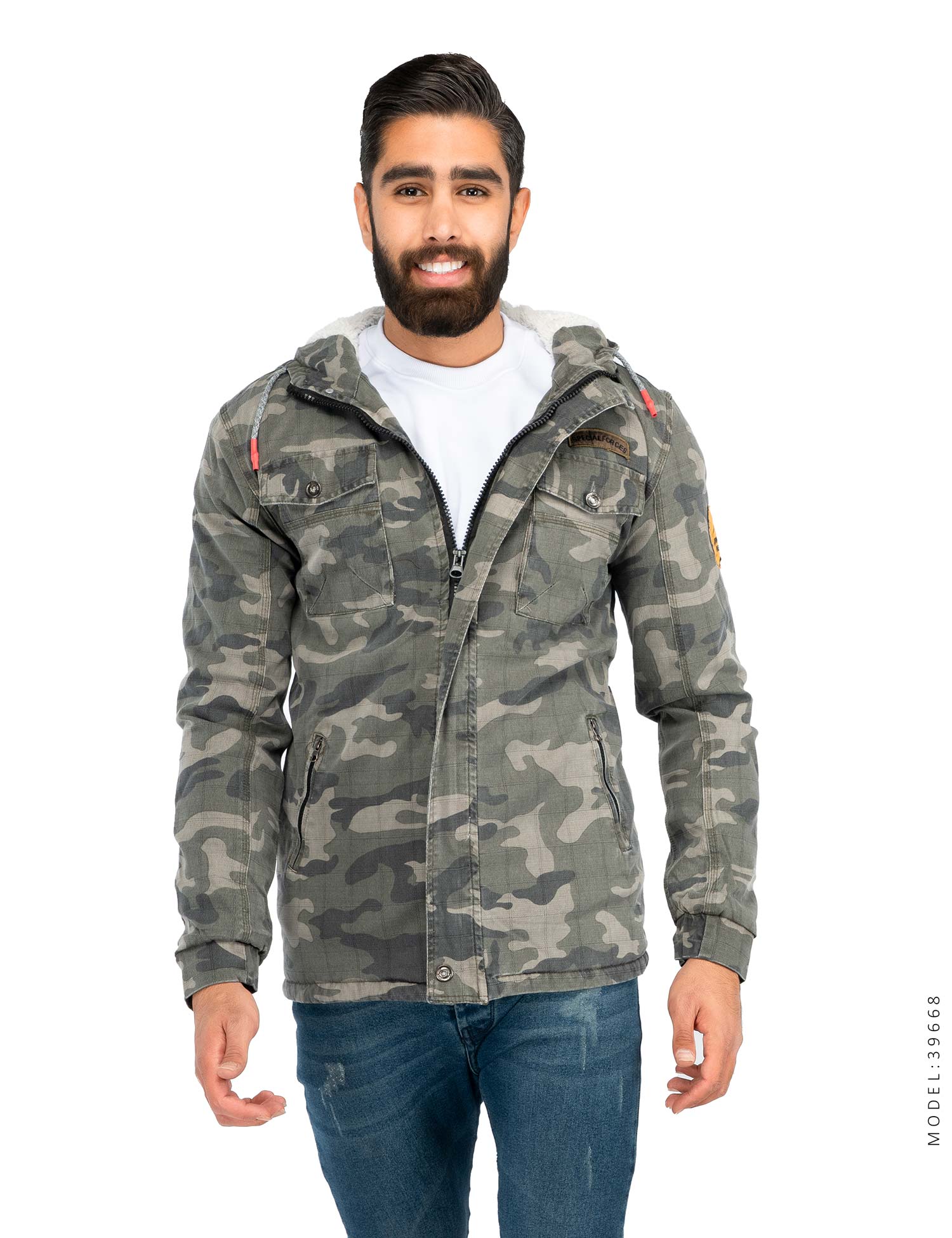 کاپشن کتان مردانه چریکی Kiyan مدل 39668