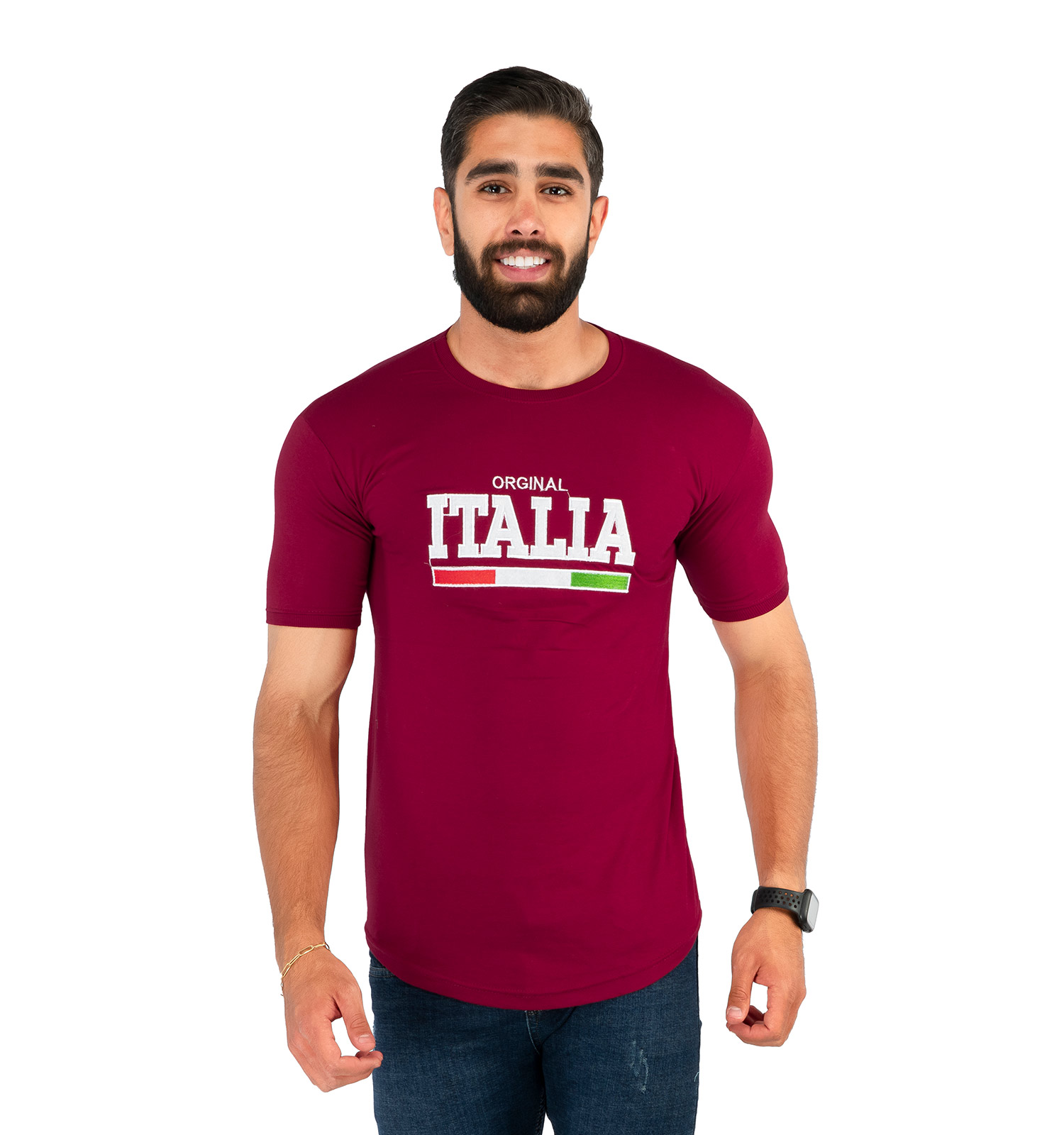 تیشرت مردانه یقه گرد Italia مدل 38075