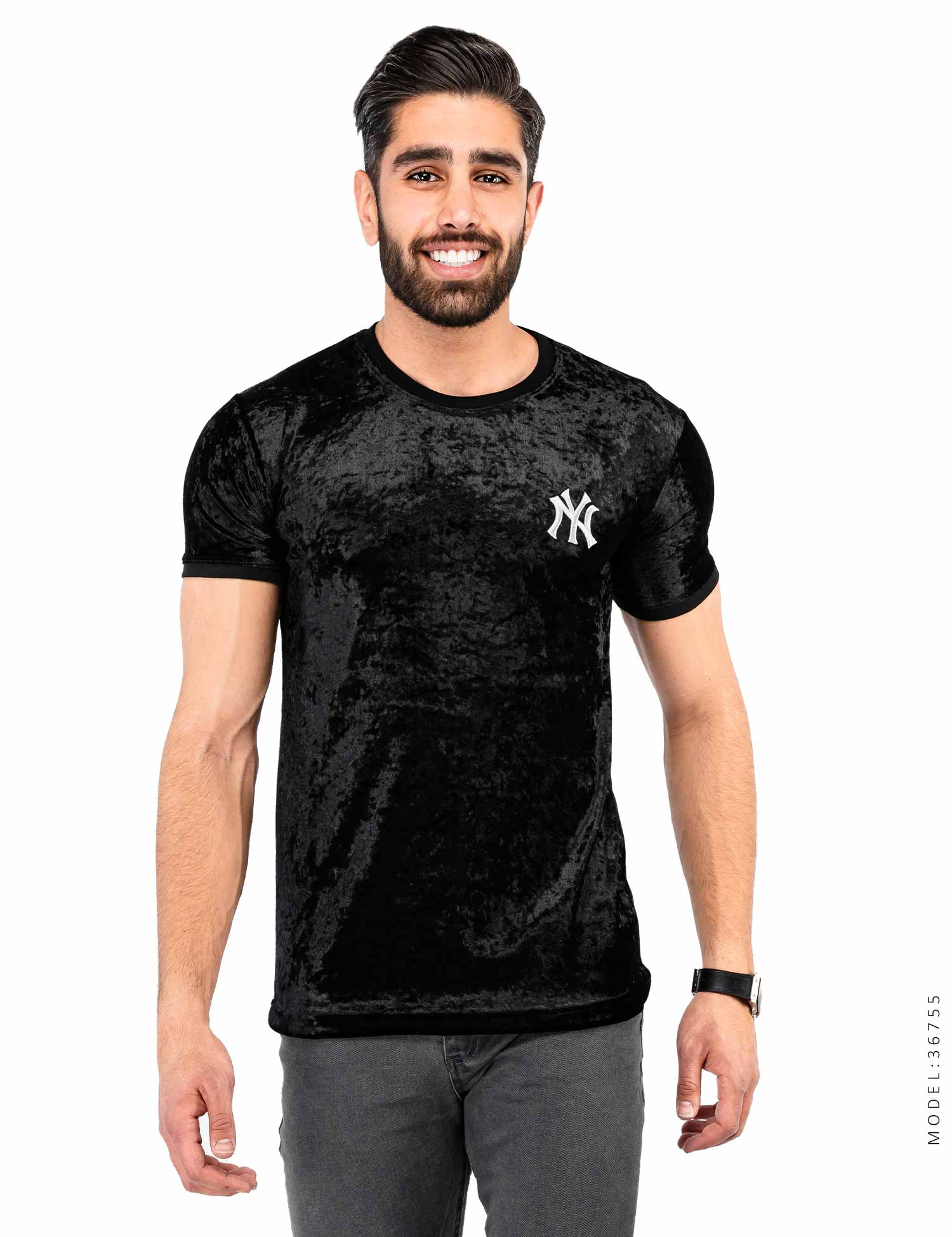 تیشرت مردانه یقه گرد New York مدل 36755