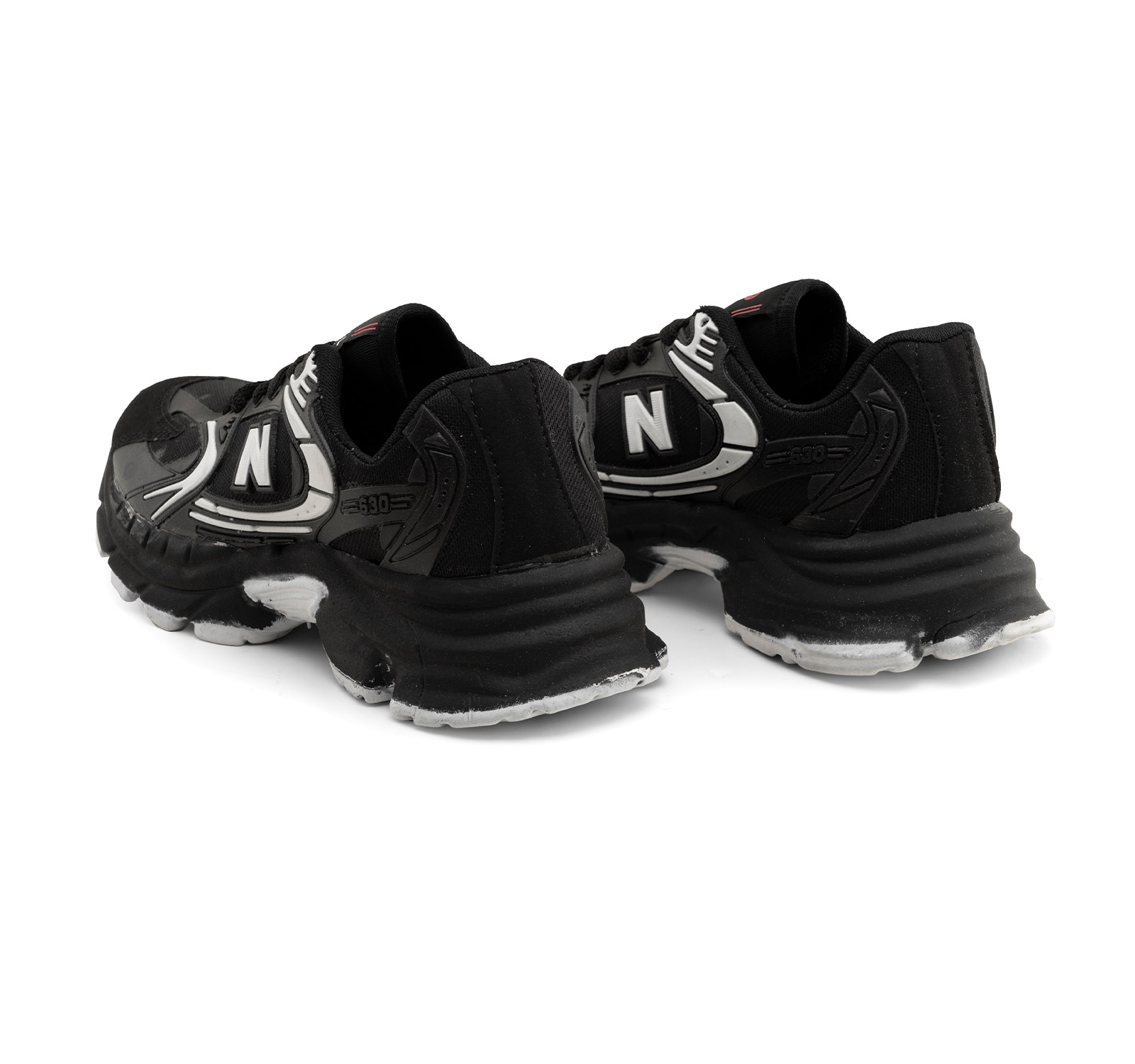 کفش اسپرت New Balance مشکی سفید زنانه لژ دار بندی مدل 45909