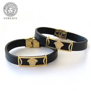 دستبند چرم طرح Versace