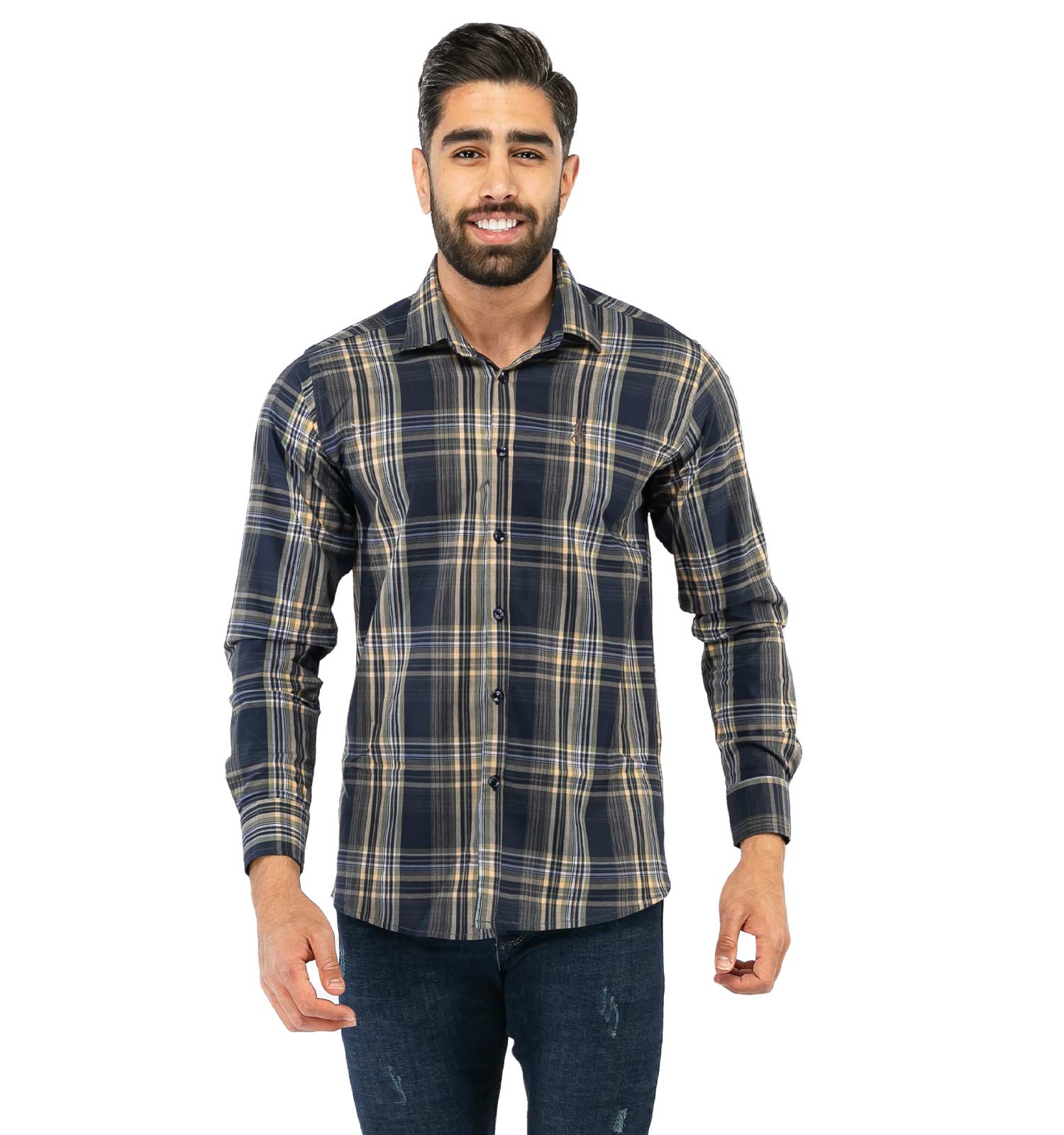 پیراهن مردانه چهارخانه Polo مدل 36828