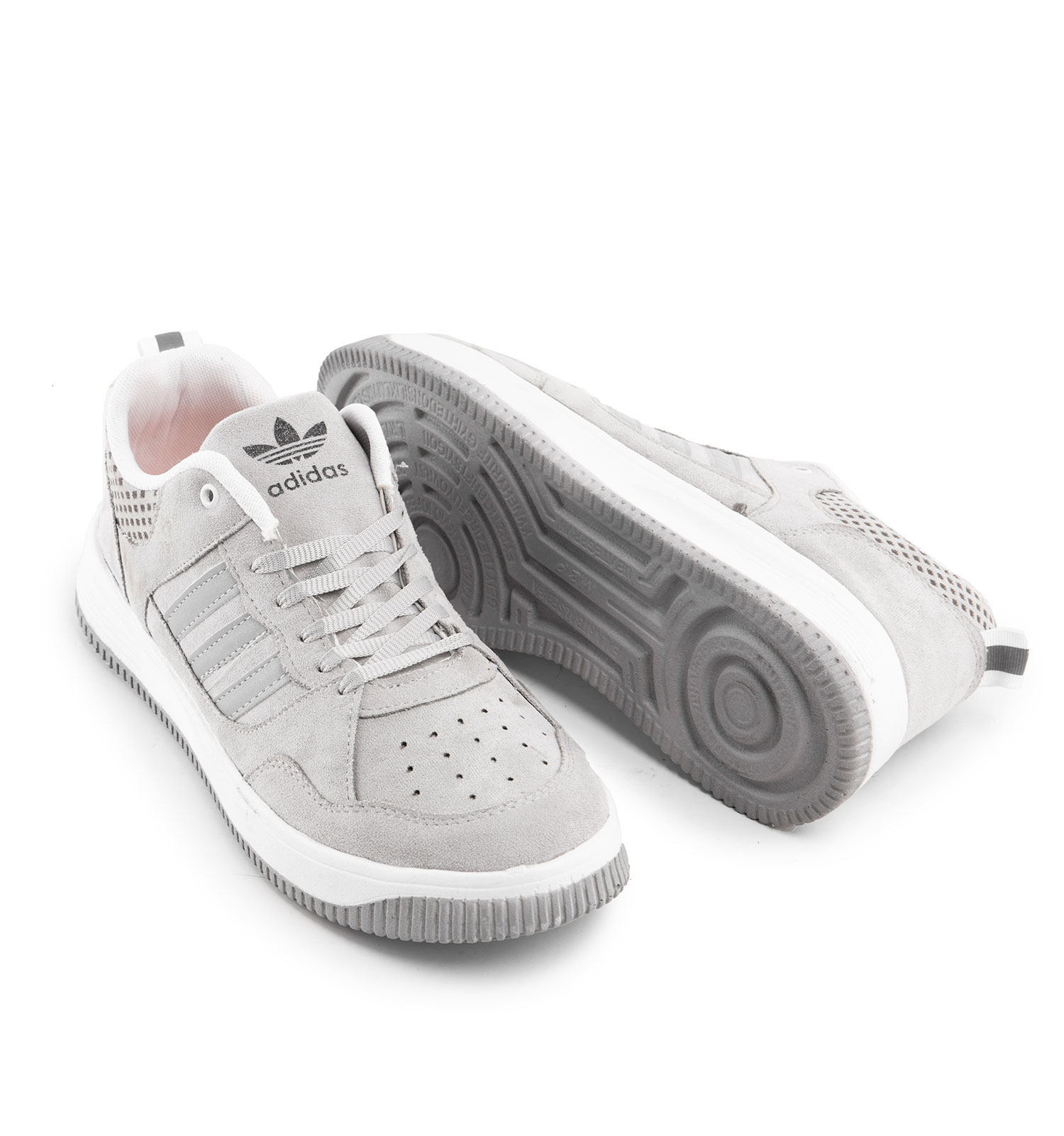 کفش اسپرت Adidas مردانه طوسی بندی مدل 43360