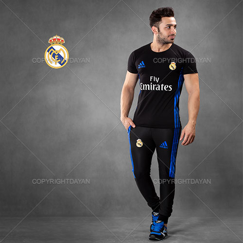 ست تیشرت شلوار مردانه Real Madrid مدل Zaka