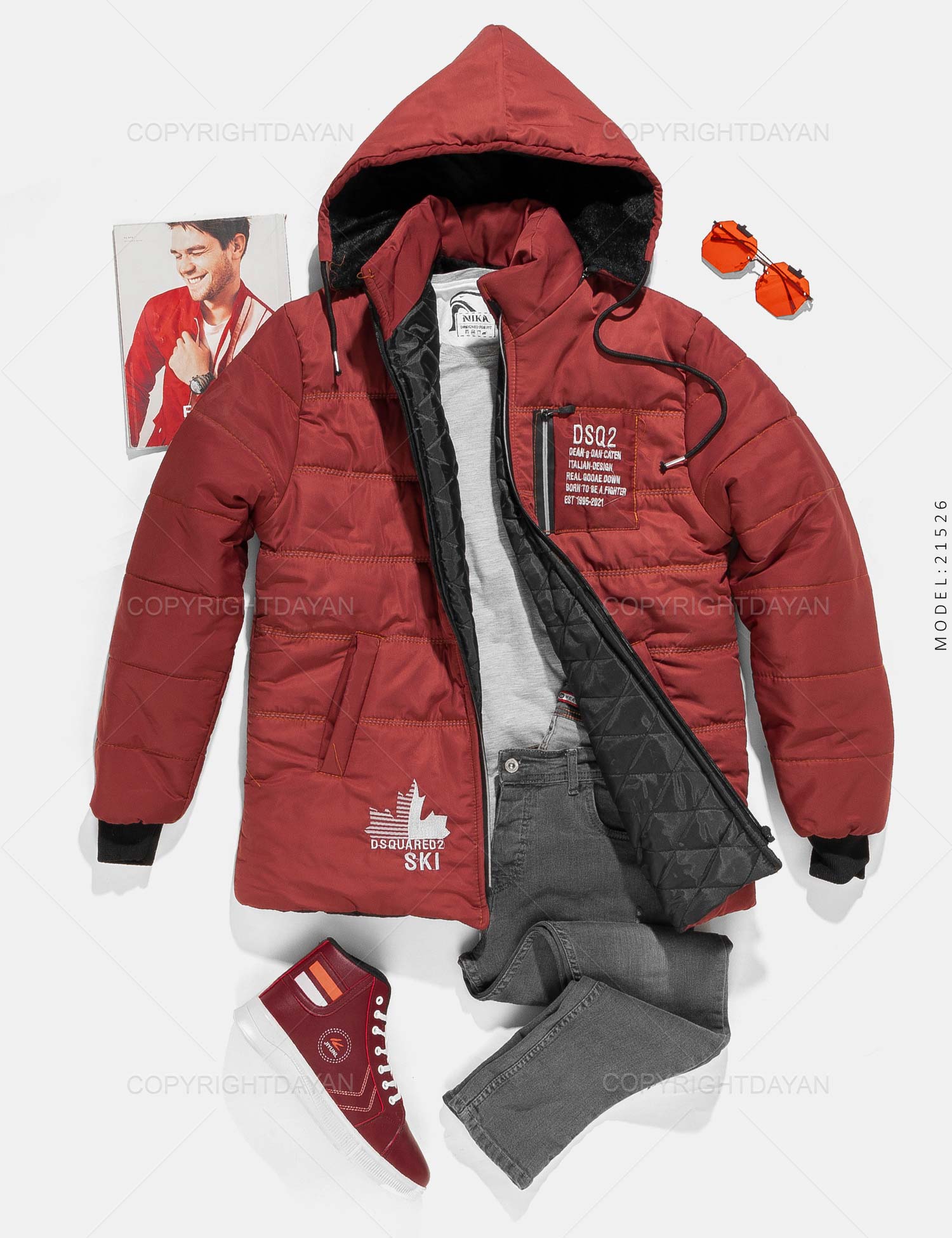 کاپشن مردانه Dsquared مدل 21526