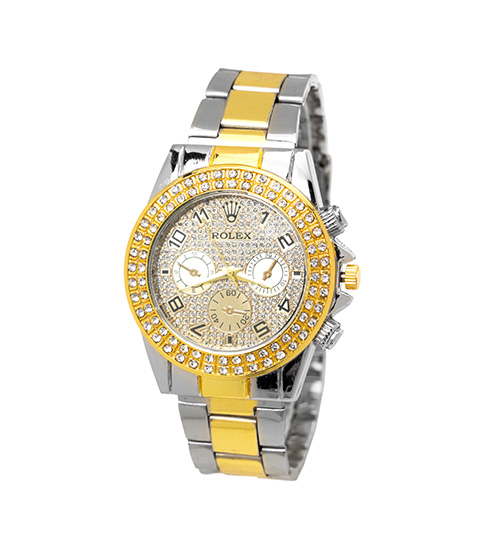 ساعت مچی مردانه عقربه ای نگین دار Rolex مدل 40852