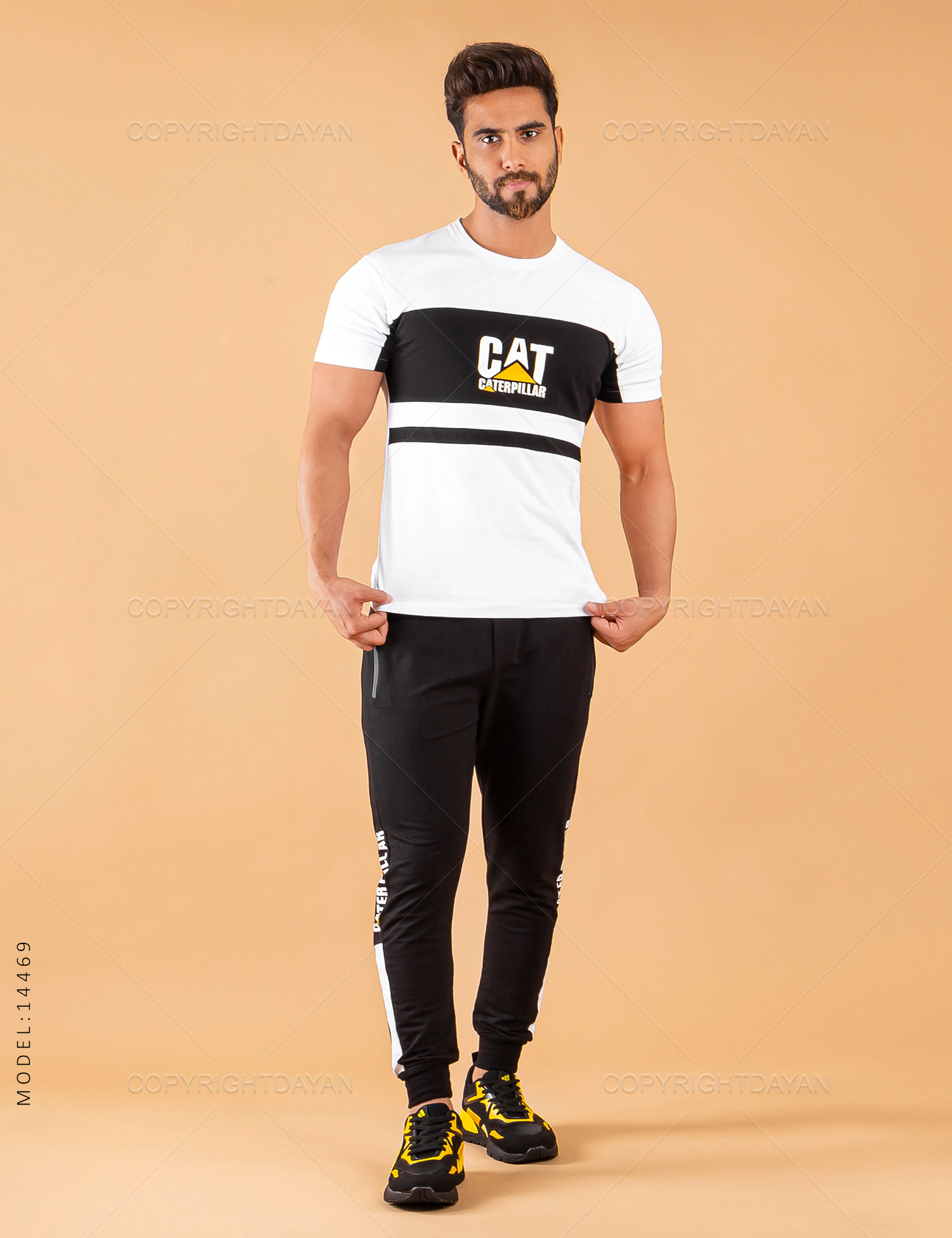 ست تیشرت شلوار مردانه Cat مدل 14469