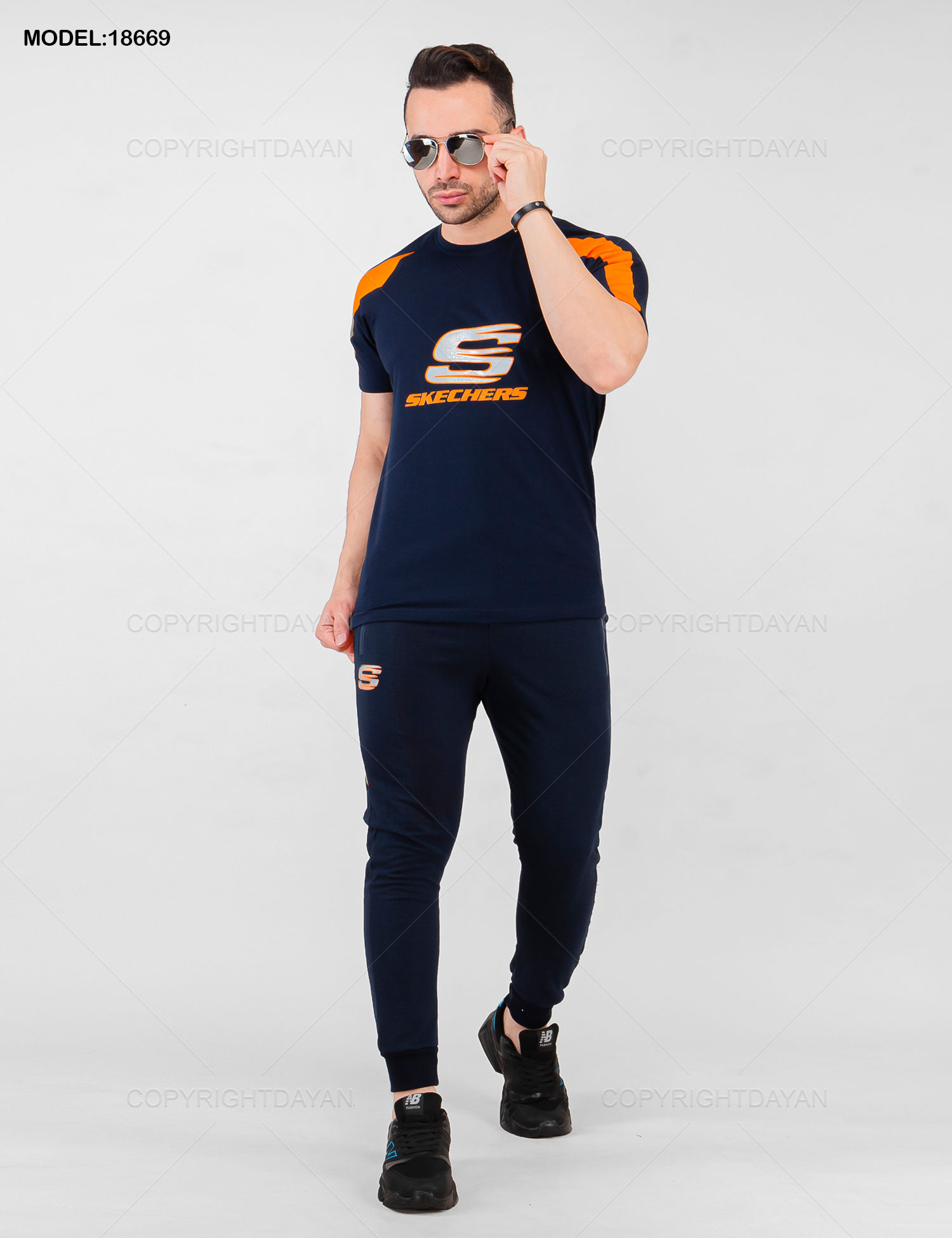 ست تیشرت شلوار مردانه Skechers مدل 18669