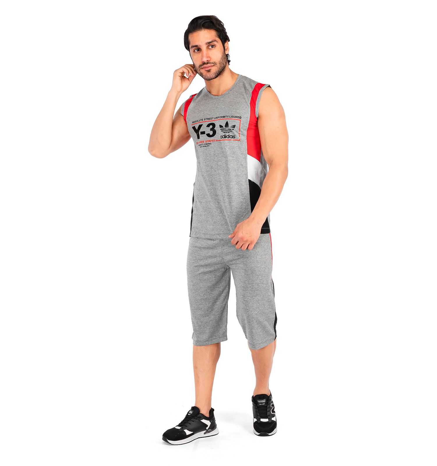 ست رکابی شلوارک مردانه Adidas مدل 42932