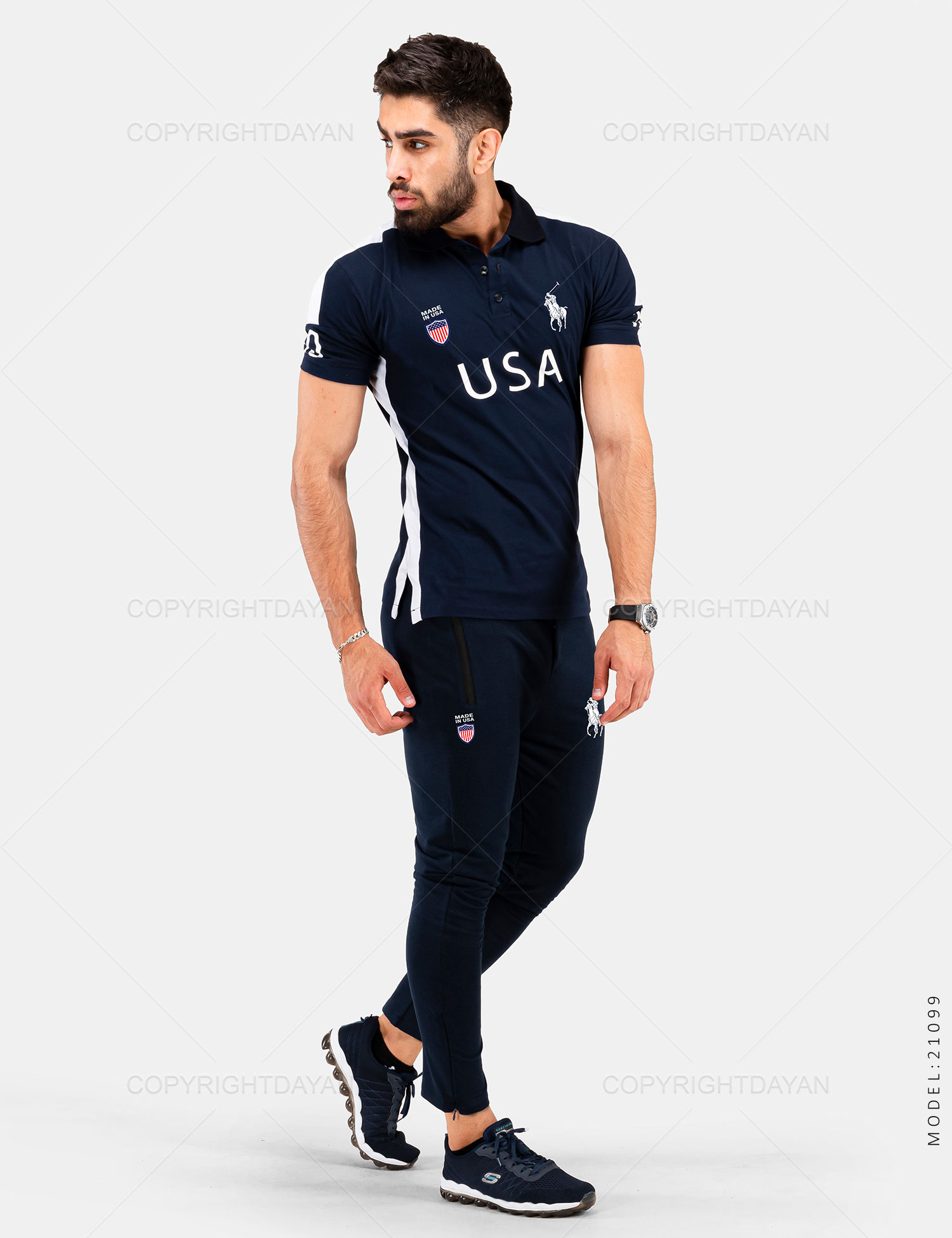 ست پولوشرت شلوار مردانه Denver مدل 21099