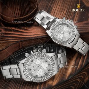 ست ساعت مردانه زنانه Rolex مدل Regla (نقره ای)