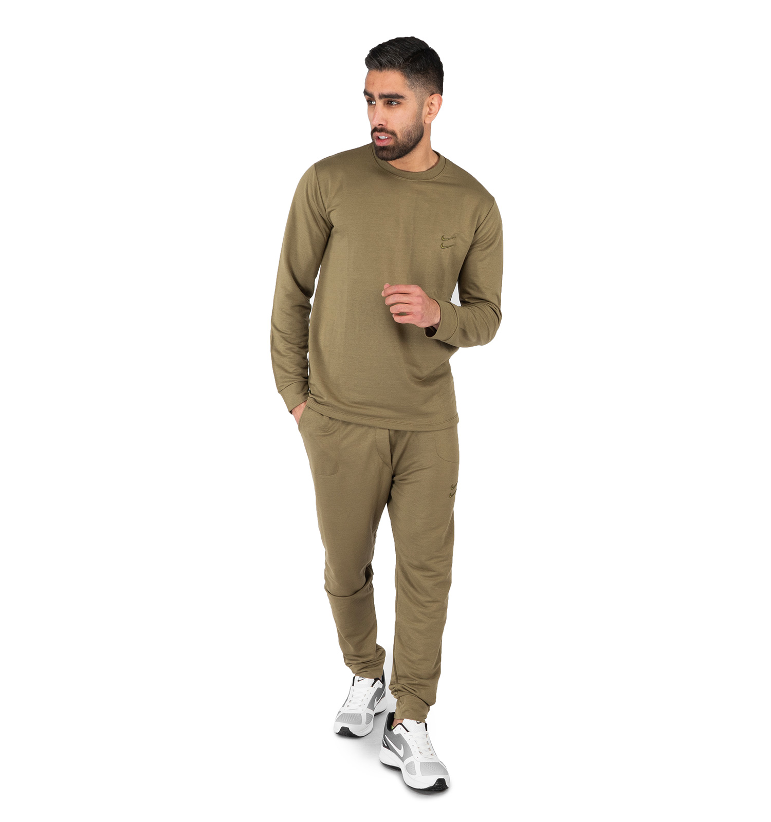 ست بلوز شلوار مردانه آستین بلند Nike ساده یقه گرد مدل 43655