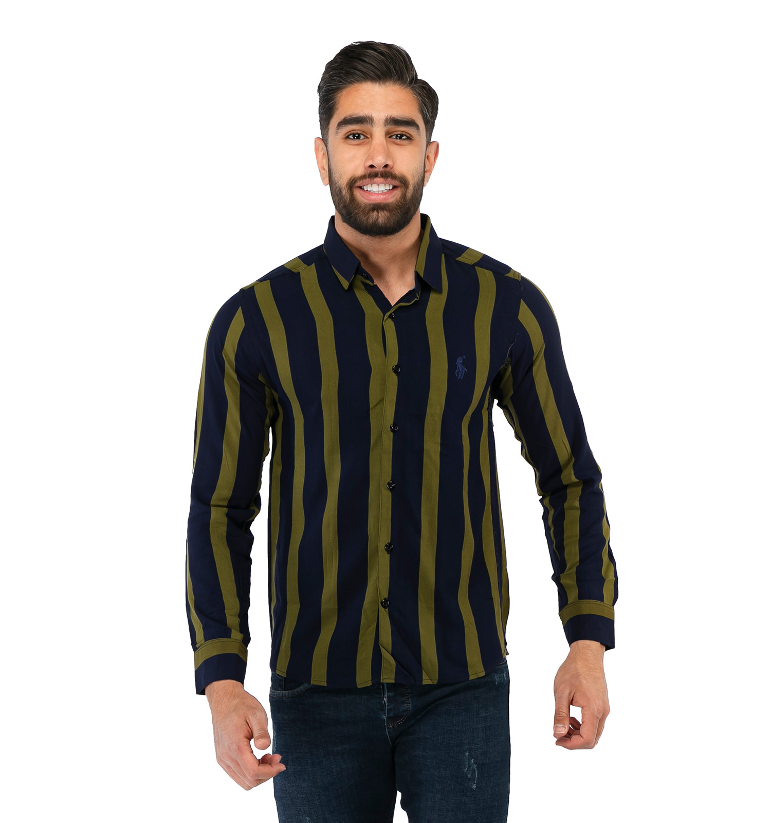 پیراهن مردانه راه راه Polo مدل 36824